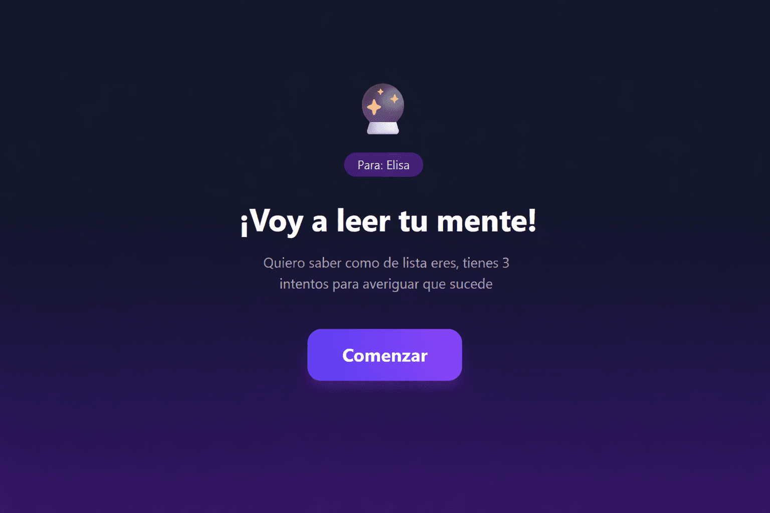 Voy a leer tu mente…