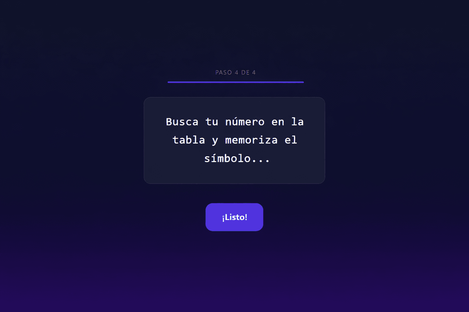 Busca tu número en la tabla