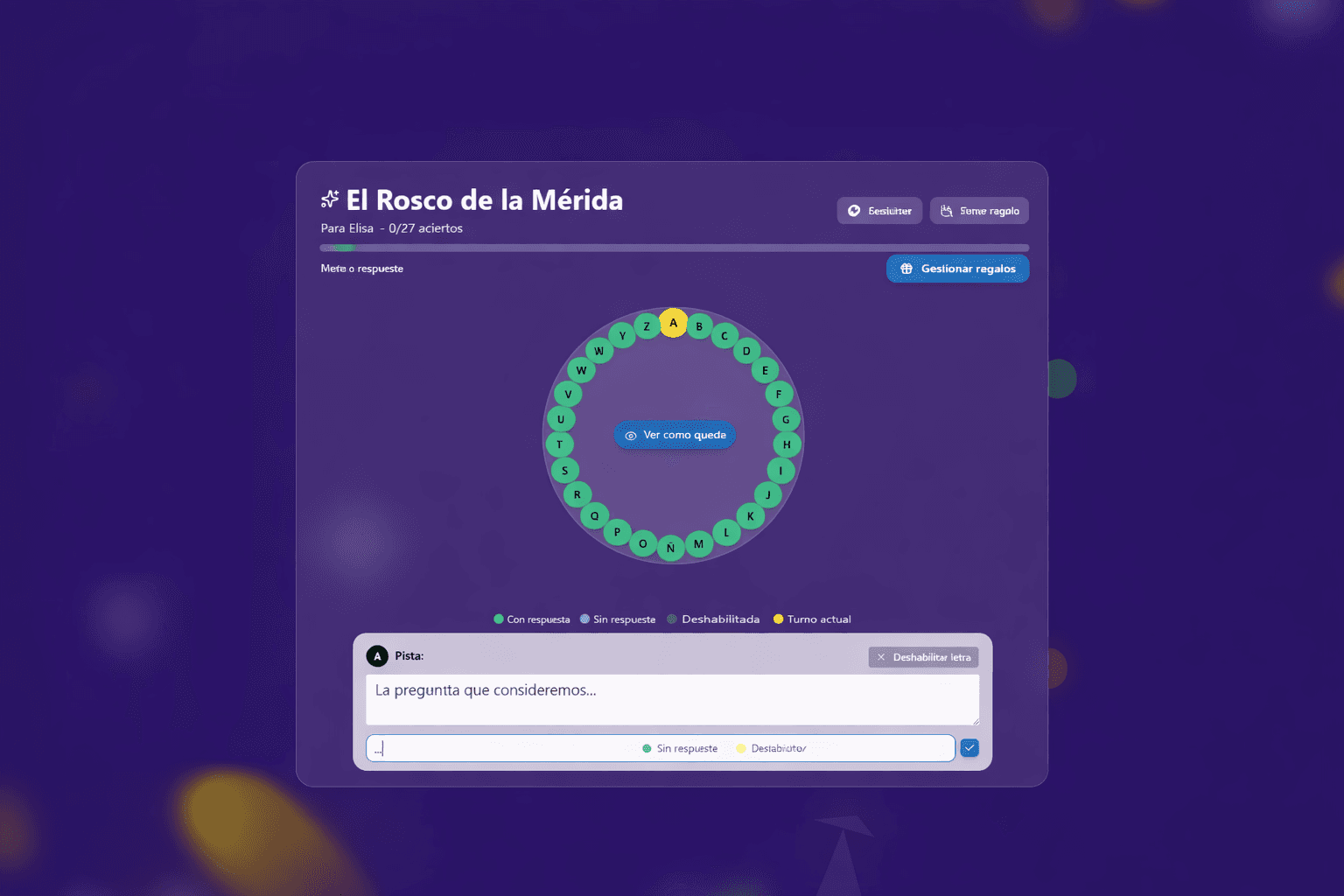 Configurando preguntas